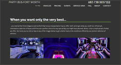 Desktop Screenshot of partybusfortworth.com